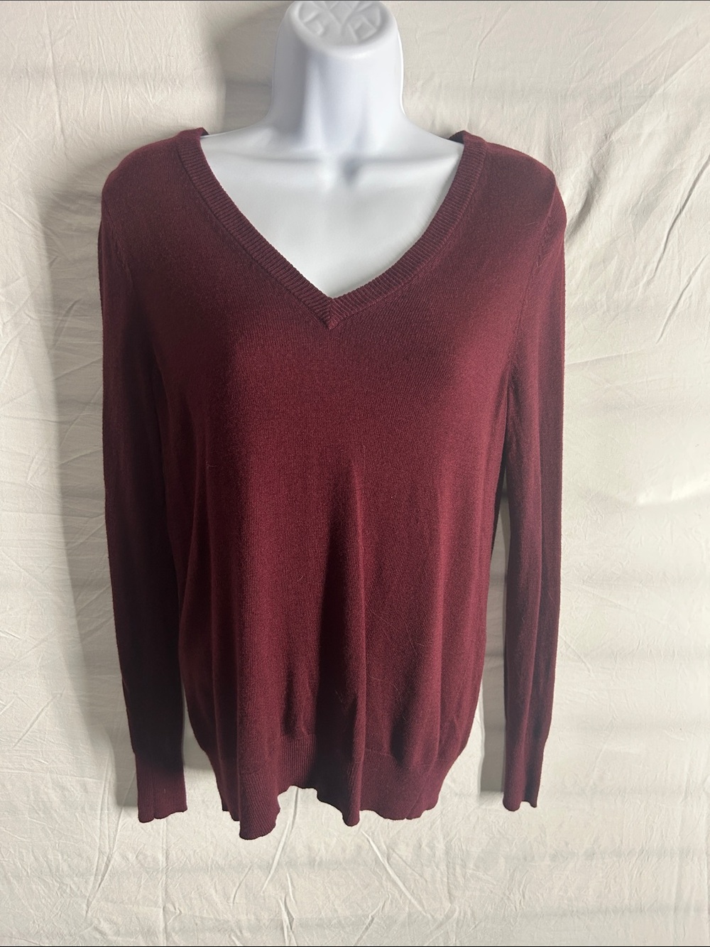 a new day Burgundy V-Neck Women’s Sweater